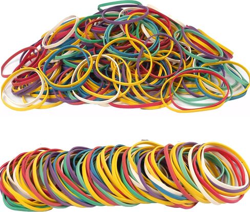 AIWOQI Rubber Bands 250pcs size #33 rubber band size 33 colors Elastic Band rubber Bands Blue green purple yellow white red for Office School Home Strong Loop Office Supplies in Saudi Arabia