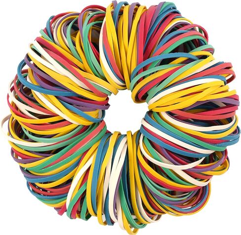 AIWOQI Rubber Bands 250pcs size #33 rubber band size 33 colors Elastic Band rubber Bands Blue green purple yellow white red for Office School Home Strong Loop Office Supplies in Saudi Arabia