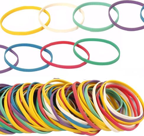 AIWOQI Rubber Bands 250pcs size #33 rubber band size 33 colors Elastic Band rubber Bands Blue green purple yellow white red for Office School Home Strong Loop Office Supplies in Saudi Arabia