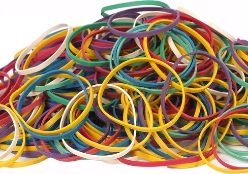 AIWOQI Rubber Bands 250pcs size #33 rubber band size 33 colors Elastic Band rubber Bands Blue green purple yellow white red for Office School Home Strong Loop Office Supplies in Saudi Arabia