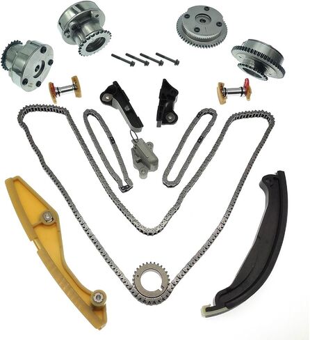 ZDKK 1set Timing chain kit AT4Z6L266B AT4Z6K254A Fits for 2011-2018 MKX 3.5L/3.7L DOHC VCT SMPI Replace OE AT4Z6K255A AT4Z6B274A Auto Parts in Saudi Arabia