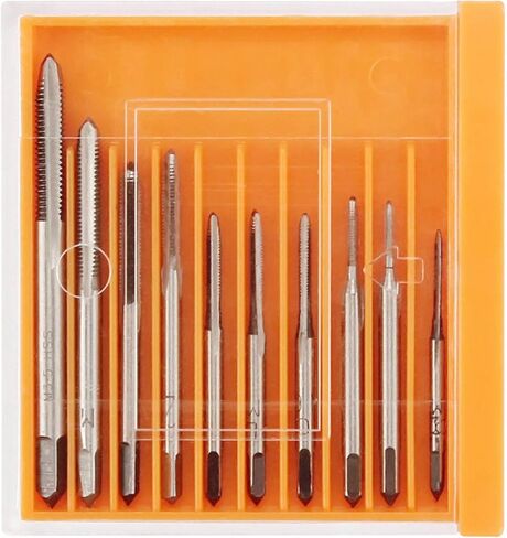 10 Pcs Micro Taps Metric Straight Flute Hand Tap Sets, High Speed Steel Machine Tap Sets for Clocks and Watches Tapping By STARVAST Size M1-M3.5 in Kuwait