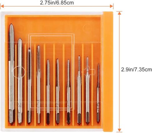 10 Pcs Micro Taps Metric Straight Flute Hand Tap Sets, High Speed Steel Machine Tap Sets for Clocks and Watches Tapping By STARVAST Size M1-M3.5 in Kuwait