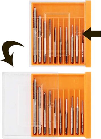 10 Pcs Micro Taps Metric Straight Flute Hand Tap Sets, High Speed Steel Machine Tap Sets for Clocks and Watches Tapping By STARVAST Size M1-M3.5 in Kuwait