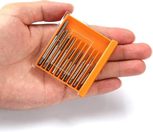 10 Pcs Micro Taps Metric Straight Flute Hand Tap Sets, High Speed Steel Machine Tap Sets for Clocks and Watches Tapping By STARVAST Size M1-M3.5 in Kuwait