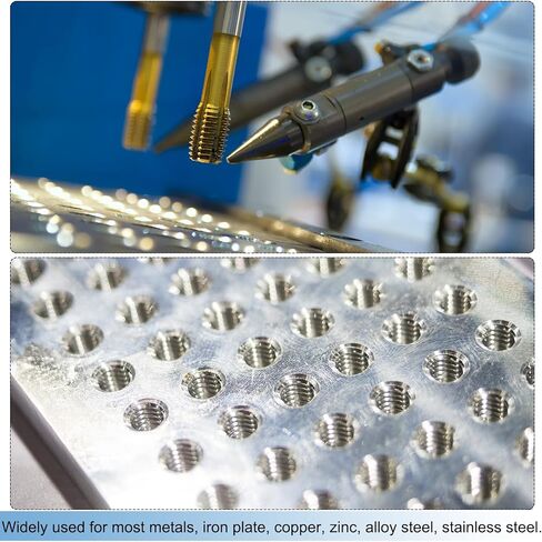 uxcell Metric Thread Tap M5 x 0.8 H2 100mm Extra Long Titanium Coated High Speed Steel 6542 Straight Flute Screw Thread Milling Machine Taps Threading Tapping Repair Tool in Saudi Arabia
