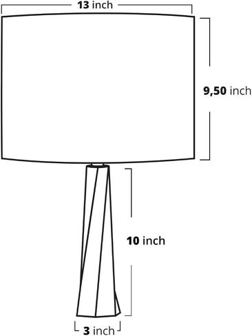 DEZAART Mid-Century Modern Wood Table Lamp (10") – Hand-Carved Massif Beech Wood Stand/Beige Lamp Shade / E14 Light – Lighting for Living Room, Bedroom & Hallway in Kuwait