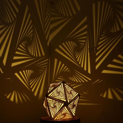 RGB Shadow Night Light, Led Geometry 3D Lamp, Sacred Spiritual Mandala Trippy Art, Shade Lantern Wood Wall Unique Decor, New Apartment Home Christmas Halloween New Year Birthday Gift (Black Hole) in Saudi Arabia