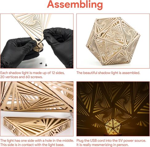 RGB Shadow Night Light, Led Geometry 3D Lamp, Sacred Spiritual Mandala Trippy Art, Shade Lantern Wood Wall Unique Decor, New Apartment Home Christmas Halloween New Year Birthday Gift (Black Hole) in Saudi Arabia