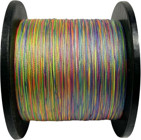 Braided Fishing Line 4 Strand Abrasion Resistant Braided Line 109/218/328Yards Test for Salt-Water, 10-100 LB, Cost-Effective, Zero Stretch, Smaller Diameter for Extra Visibility, Variety Colors in Saudi Arabia