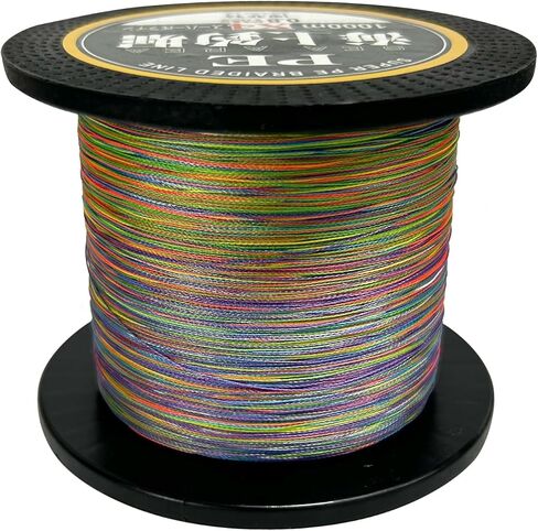 Braided Fishing Line 4 Strand Abrasion Resistant Braided Line 109/218/328Yards Test for Salt-Water, 10-100 LB, Cost-Effective, Zero Stretch, Smaller Diameter for Extra Visibility, Variety Colors in Saudi Arabia