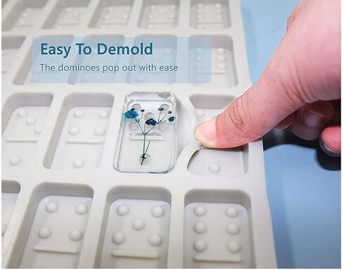 Domino Silicone Molds for Resin Casting,Big Size 28 Cavities Epoxy Resin Dominoes Mold for DIY Epoxy Resin Personalized Dominoes, Craft Jewelry Making Tools (Green)) in Saudi Arabia