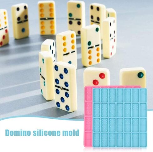 Domino Silicone Molds for Resin Casting,Big Size 28 Cavities Epoxy Resin Dominoes Mold for DIY Epoxy Resin Personalized Dominoes, Craft Jewelry Making Tools (Green)) in Saudi Arabia