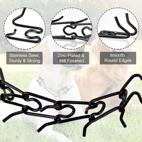 طوق الكلب وصلات إضافية 6 حزم من الفولاذ المطلي بالكروم وصلات طوق تدريب الكلاب بدون سحب وصلات إضافية سوداء طوق مسنن للكلاب 2.25/2.5 مم طوق قرصة من الفولاذ المقاوم للصدأ، 2.25 مم in Kuwait