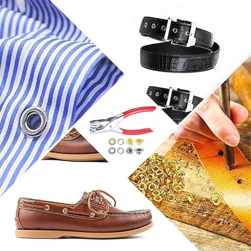 1203 Pcs Grommet Eyelet Pliers Tool Kit-1/4 Inch Eyelet Hole Punch Pliers Kit, for Fabric, Leather, Belt, Shoes, Clothes in Kuwait