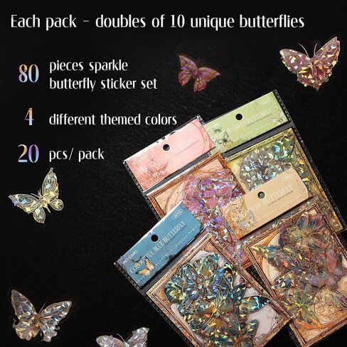 ملصقات ثلاثية الأبعاد لامعة من Dizdkizd، موضوع نافذة من الزجاج الملون في أوروبا، شفافة ومقاومة للماء، 60 قطعة من الملصقات الفنية الجمالية الكبيرة لسجل القصاصات، وصناعة البطاقات، ومجلة الكتاب المقدس، والمشروع الحرفي in Kuwait