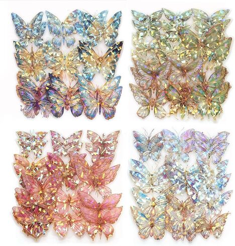 ملصقات ثلاثية الأبعاد لامعة من Dizdkizd، موضوع نافذة من الزجاج الملون في أوروبا، شفافة ومقاومة للماء، 60 قطعة من الملصقات الفنية الجمالية الكبيرة لسجل القصاصات، وصناعة البطاقات، ومجلة الكتاب المقدس، والمشروع الحرفي in Kuwait