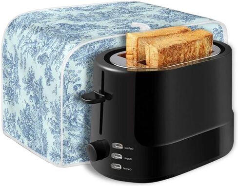 French Countryside Retro Blue Toaster Dust Cover 2 Slice Bread Maker Cover Small Appliance Toaster Dust Cover, Machine Washable in Saudi Arabia