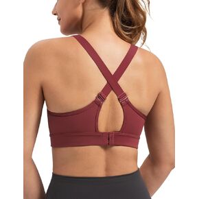 Yvette Supportive Sports Bra Adjustable Straps Plus Size Workout Running High Impact Sports Bras for Women Sewn in Pads in Saudi Arabia