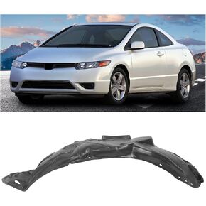 Hecasa Front Inner Fender Liner متوافق مع 2006-2011 Honda Civic Coupe 2-Door Splash Shield Presention for HO1250106 HO1251106 74101SVAA00 74151SVAA in Kuwait