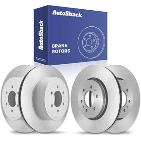 AutoShack Black Hat Drilled and Slotted Brake Rotors Front and Rear Brake Rotor Replacement Kit for 2010-2011 Ford F-150 3.5L 3.7L 4.6L 5.0L 5.4L 6.2L V6 V8 4WD AWD RWD PR64113PR64155 in Saudi Arabia