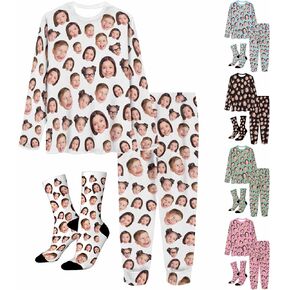 M YesCustom Pajamas مع وجه الصور للقطط للقطط Mom Mom Custom Pet Pajamas Funny Christmas Women's Pjs مجموعات PJS in Saudi Arabia