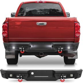 مصدات الأمامية والخلفية تناسب RAM 1500 2013-2018 (Express Rebel) و RAM 1500 2019-2024 كلاسيكي ، مصد أمامي كامل العرض والكومبو الخلفي لدودج رام 1500 ، مع صفيحة W/Winch ، حلقات D ، مصابيح LED ، مصابيح LED in Kuwait