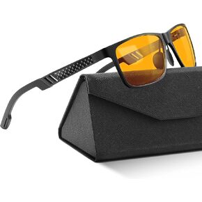 نظارات حظر الضوء الأزرق الكربوني للرجال للكمبيوتر والألعاب والألعاب المعدنية نظارات القيادة الخضراء حماية الإضاءة الليلية للرجل in Kuwait