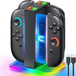 ترقية Switch 2 شحن Dock لعام 2025 Nintendo Switch 2 JoyCons ، Joycon 2 Charger | محطة شاحن وحدة تحكم 4 في 1 في 1 في 1 في Nintendo 2 Joy-Con شاحن منظمة in Kuwait