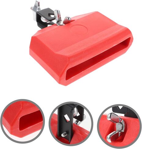 Red 6-Inch Cowbell for Drum Set Percussion Instrument Accessory Sturdy and Wear-Resistant for Musicians Suitable for Drumming and Performance in Saudi Arabia
