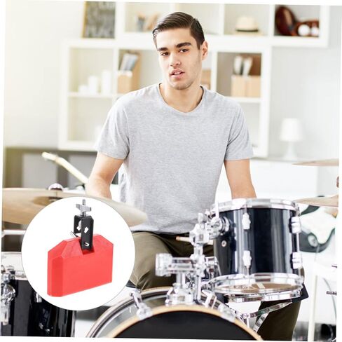 DECHOUS 6-Inch Red Cowbell for Drum Set Wear-Resistant Percussion Accessory for Musicians and Sporting Events in Saudi Arabia
