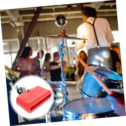 DECHOUS 6-Inch Red Cowbell for Drum Set Wear-Resistant Percussion Accessory for Musicians and Sporting Events in Saudi Arabia