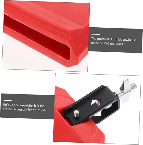 DECHOUS 6-Inch Red Cowbell for Drum Set Wear-Resistant Percussion Accessory for Musicians and Sporting Events in Saudi Arabia