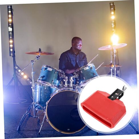 DECHOUS 6-Inch Red Cowbell for Drum Set Wear-Resistant Percussion Accessory for Musicians and Sporting Events in Saudi Arabia