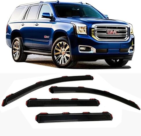 in-Channel Window Visors Rain Guards for 2019-2025 Silverado 1500 Sierra 1500 with Crew Cab, 4PC Side Window Wind Deflectors Vent Visor Sun Shades in Kuwait