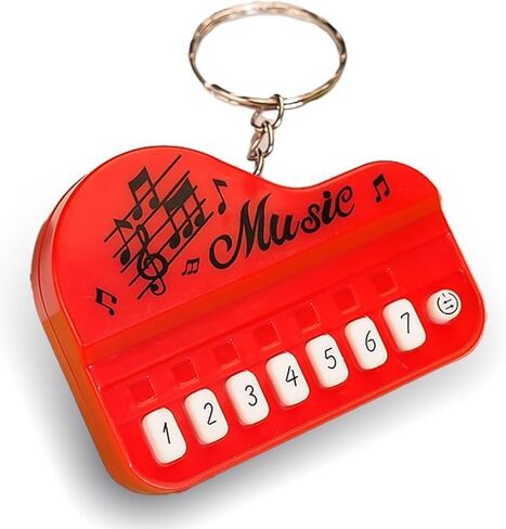 1 Pcs Red Micro Piano Keychain, Portable Keyboard Instrument, Mini Electronic with Lights, Pianos and Keyboards, Musical Instrument Accessories Gift, Car Keychain in Saudi Arabia