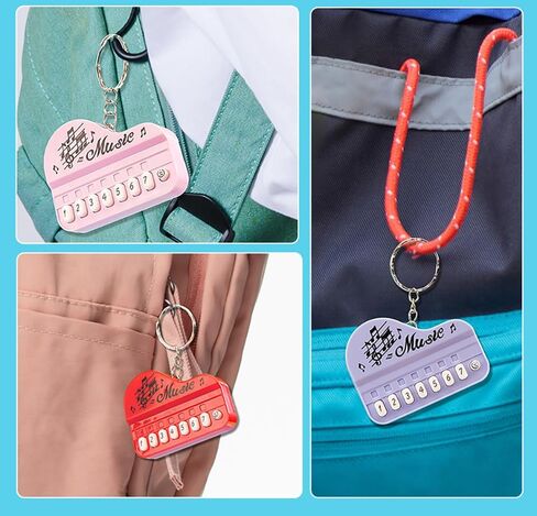 1 Pcs Red Micro Piano Keychain, Portable Keyboard Instrument, Mini Electronic with Lights, Pianos and Keyboards, Musical Instrument Accessories Gift, Car Keychain in Saudi Arabia