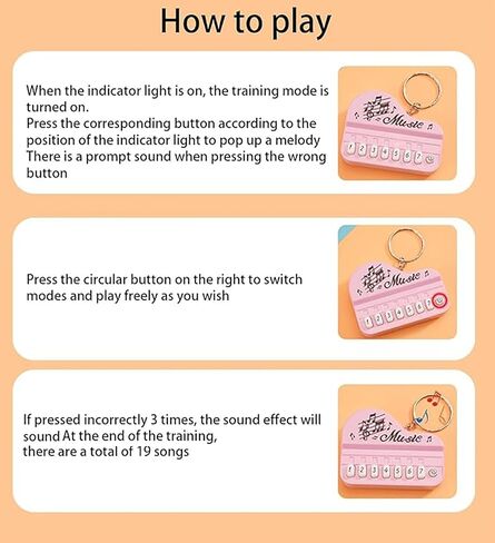 1 Pcs Red Micro Piano Keychain, Portable Keyboard Instrument, Mini Electronic with Lights, Pianos and Keyboards, Musical Instrument Accessories Gift, Car Keychain in Saudi Arabia
