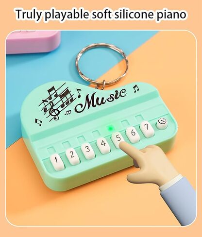 1 Pcs Red Micro Piano Keychain, Portable Keyboard Instrument, Mini Electronic with Lights, Pianos and Keyboards, Musical Instrument Accessories Gift, Car Keychain in Saudi Arabia