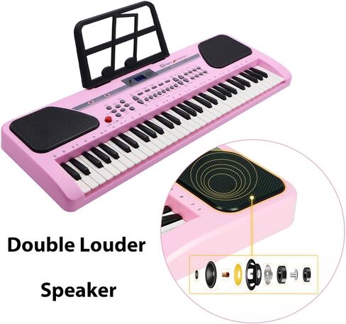 iMeshbean 61 Key Music Electronic Keyboard Electric Digital Piano Organ w/Stand Optional (Black keyboard with stand) in Kuwait