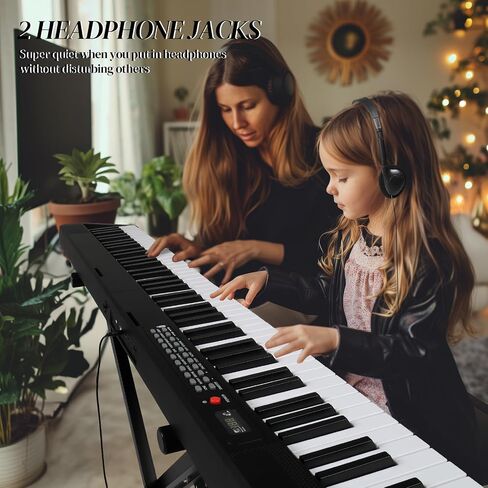 Ktaxon 88 Key Keyboard Piano Foldable Piano Keyboard with 1000 Rhythms, 1000 Tones and 50 Demos, Bluetooth Audio & MIDI, 3 Teaching & 2 Power Supply Modes, Full Equipment for Beginner (Full-Black) in Saudi Arabia