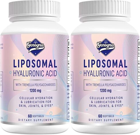 مكملات حمض الهيالورونيك الشحمي 1000mg-high-taivable كبسولات حمض الهيالورونيك مع السكريات التريميلا ، ترطيب الجلد المزدوج ، تزييت المفاصل ، 1Pack in Kuwait