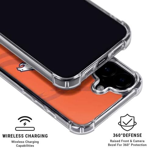 حافظة هاتف Skinit الشفافة متوافقة مع iPhone 16 - تصميم شعار NFL Denver Broncos Retro مرخص رسميًا in Saudi Arabia
