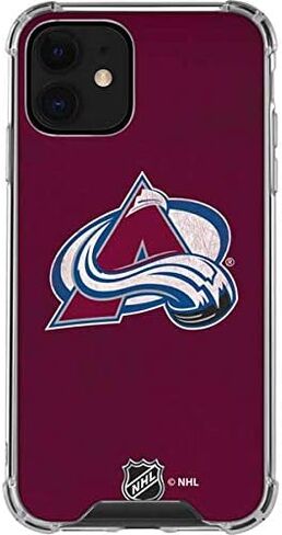 Skinit Clear Phone Case Compatible with iPhone 12 - Officially Licensed NHL Colorado Avalanche Distressed Design in Saudi Arabia