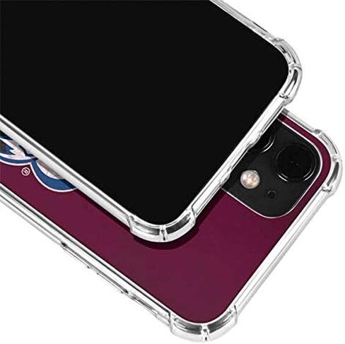 Skinit Clear Phone Case Compatible with iPhone 12 - Officially Licensed NHL Colorado Avalanche Distressed Design in Saudi Arabia