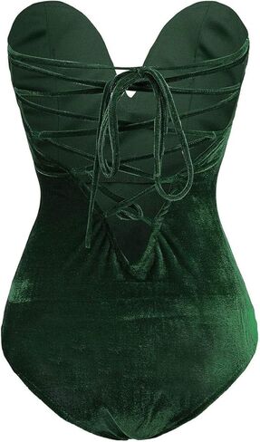 بدلة نسائية من Clothink مخملية بدون حمالات من الخلف بأربطة، بدلة مثيرة من أعلى زي الهالوين على شكل أرنب بلاي بوي in Kuwait