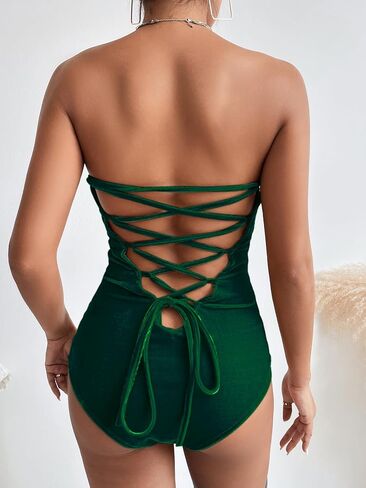 بدلة نسائية من Clothink مخملية بدون حمالات من الخلف بأربطة، بدلة مثيرة من أعلى زي الهالوين على شكل أرنب بلاي بوي in Kuwait