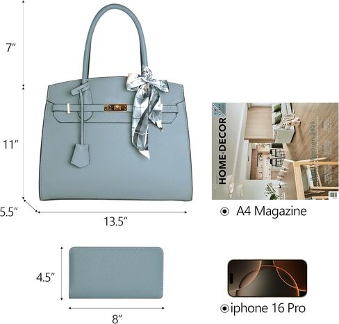 Designer Classic Top Handbags For women, Shoulder Purses For Ladies, Adjustable Strap Work Satchel with Wallet in Saudi Arabia