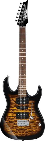 Ibanez GRX70QA RG Gio Electric Guitar - Transparent Emerald Burst Bundle with Gig Bag, Tuner, Strap, Instrument Cable, Austin Bazaar Instructional DVD, and Polishing Cloth in Saudi Arabia