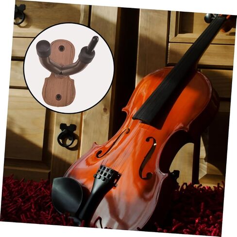 BESTonZON Wall Mount Violin Hook Hanger with Protective Surface Durable Hardwood Violin and Storage Rack for Stable Wall Mounted Instrument Display and Scratch Prevention in Saudi Arabia